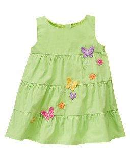 Butterfly Flower Tiered Dress