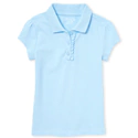 Girls Uniform Ruffle Pique Polo11