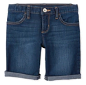 Girls Roll Cuff Denim Skimmer Shorts