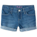 Girls Roll Cuff Denim Shortie