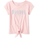 Girls Embellished Tie Front Top