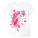 Girls Glitter Unicorn Graphic Tee