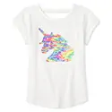 Girls Flip Sequin Cut Out Top