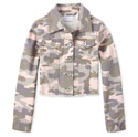 Girls Camo Denim Jacket