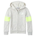 Girls Colorblock French Terry Zip Up Hoodie