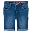 Girls Roll Cuff Denim Skimmer Shorts