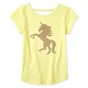Girls Flip Sequin Unicorn Cut Out Top