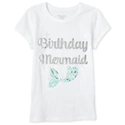 Girls Mommy And Me Foil Birthday Mermaid Matching Graphic Tee