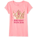 Girls Mommy And Me Glitter Birthday Princess Matching Graphic Te