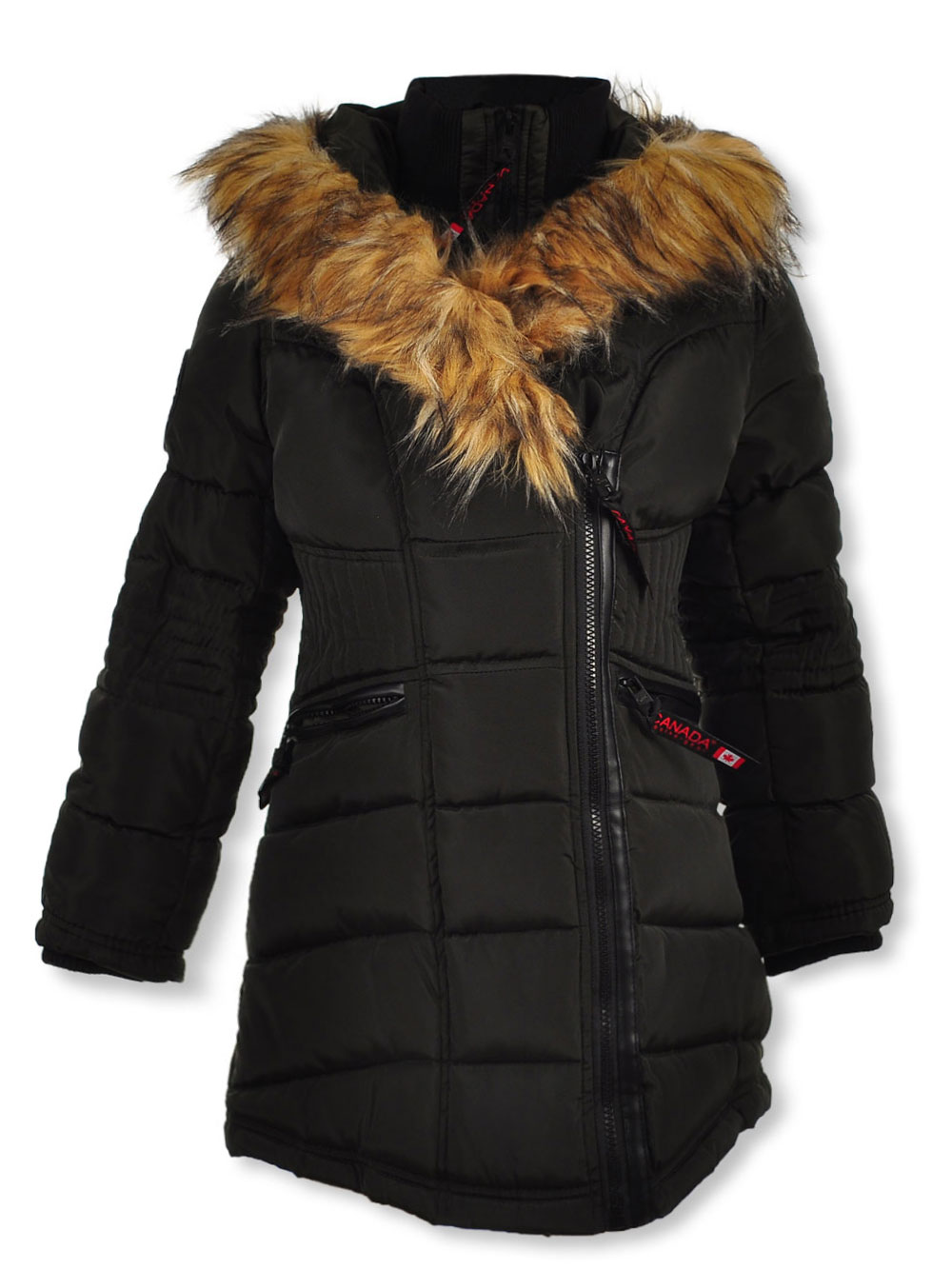 GIRLS’ MOTO-STITCHED INSULATED JACKET