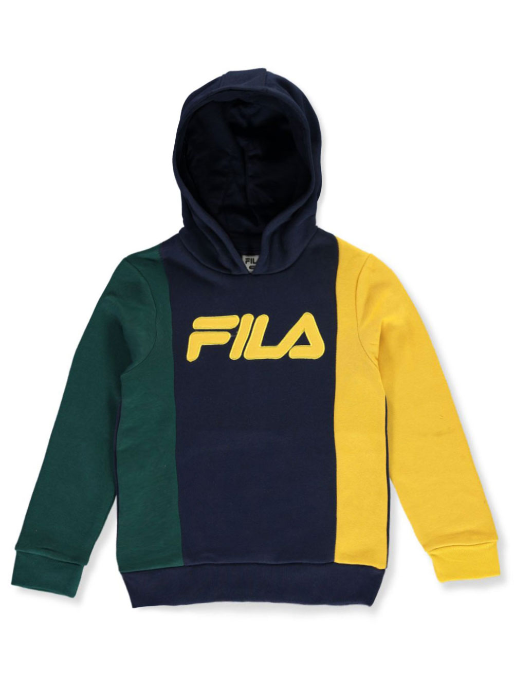 BOYS’ VERTICAL TRICOLOR PULLOVER FLEECE HOODIE