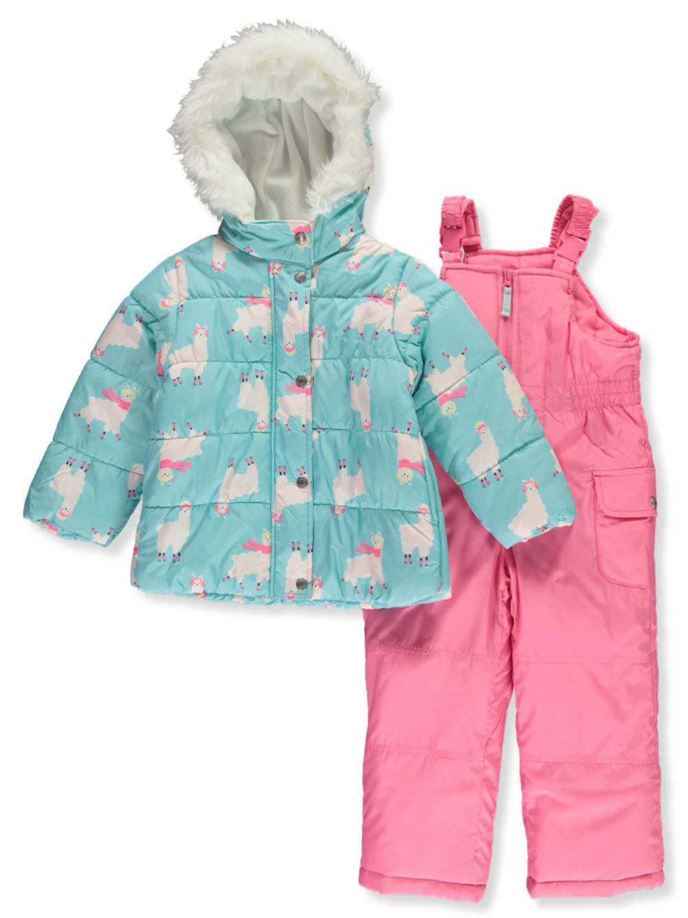 GIRLS’ LLAMA SKATES 2-PIECE SNOWSUIT