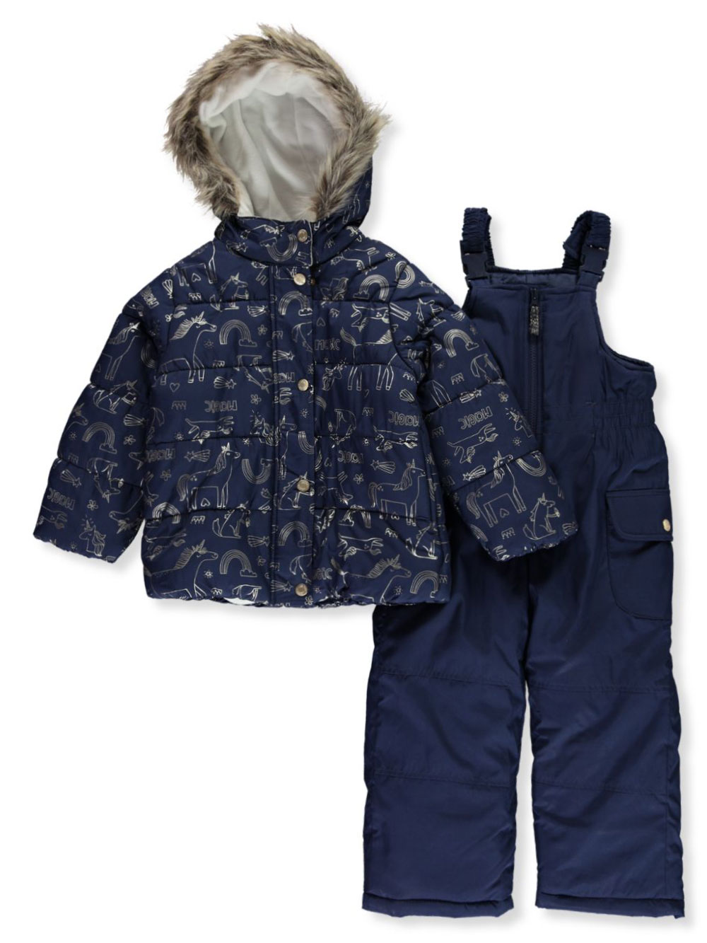 GIRLS’ MAGIC UNICORN 2-PIECE SNOWSUIT