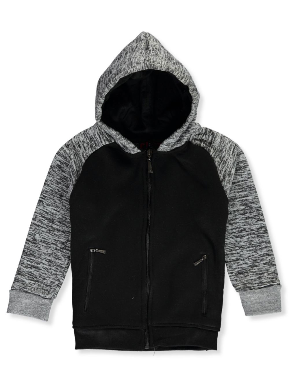 BOYS’ MARBLE RAGLAN FLEECE ZIP-UP HOODIE
