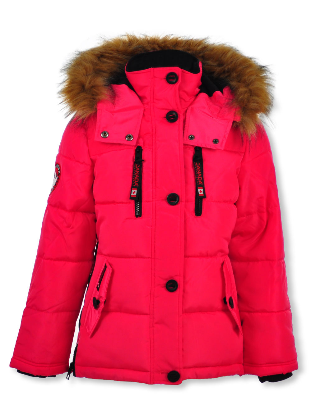 GIRLS’ SIDE-ZIPPED INSULATED JACKET