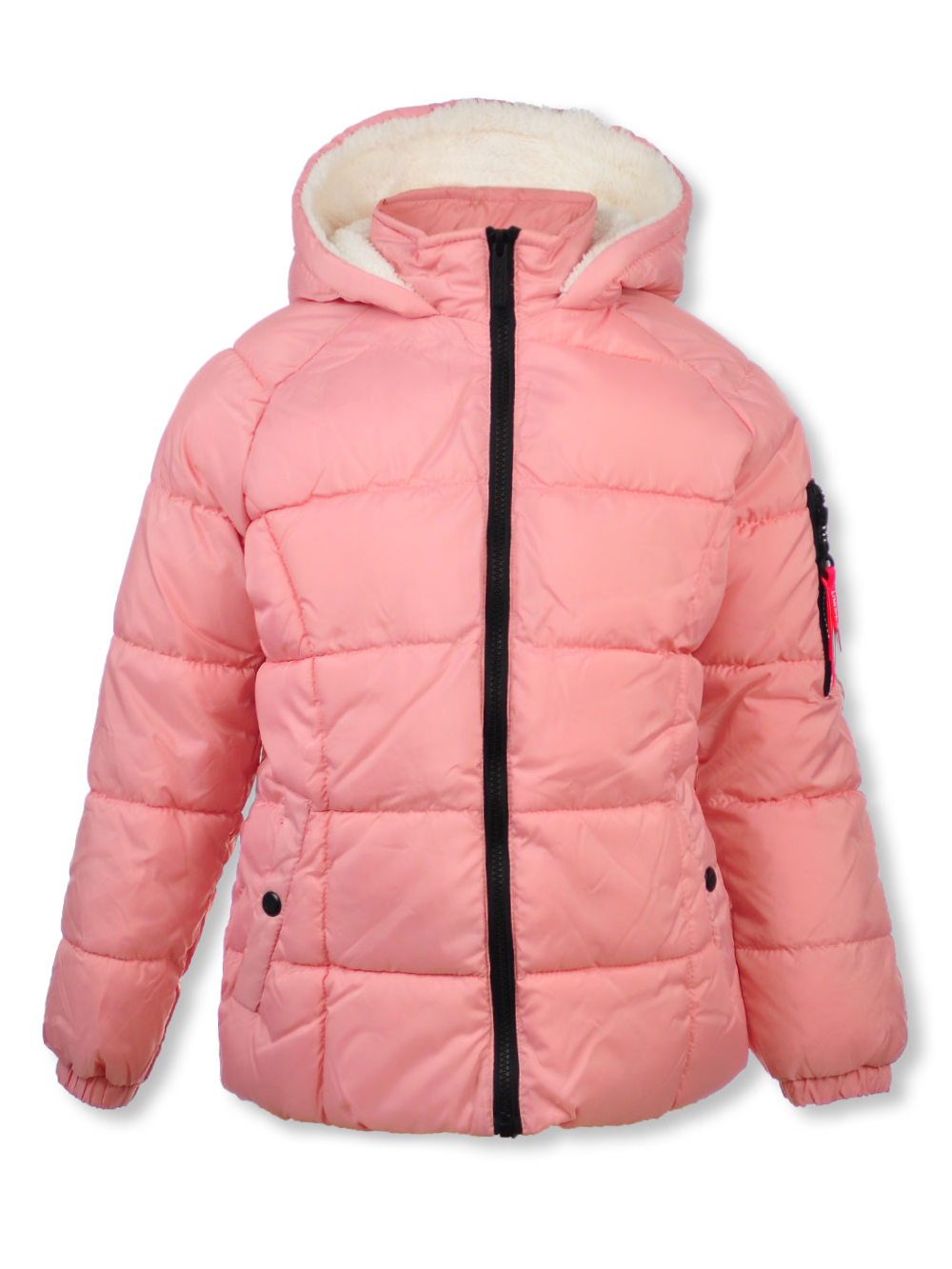 GIRLS' QUILTED SHERPA INSULATED PARKA