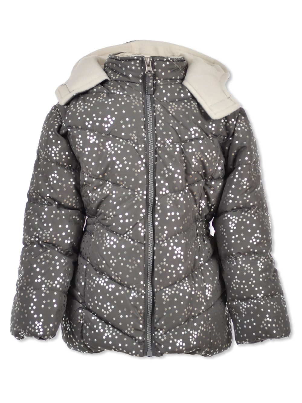 GIRLS’ FOIL POLKA INSULATED JACKET
