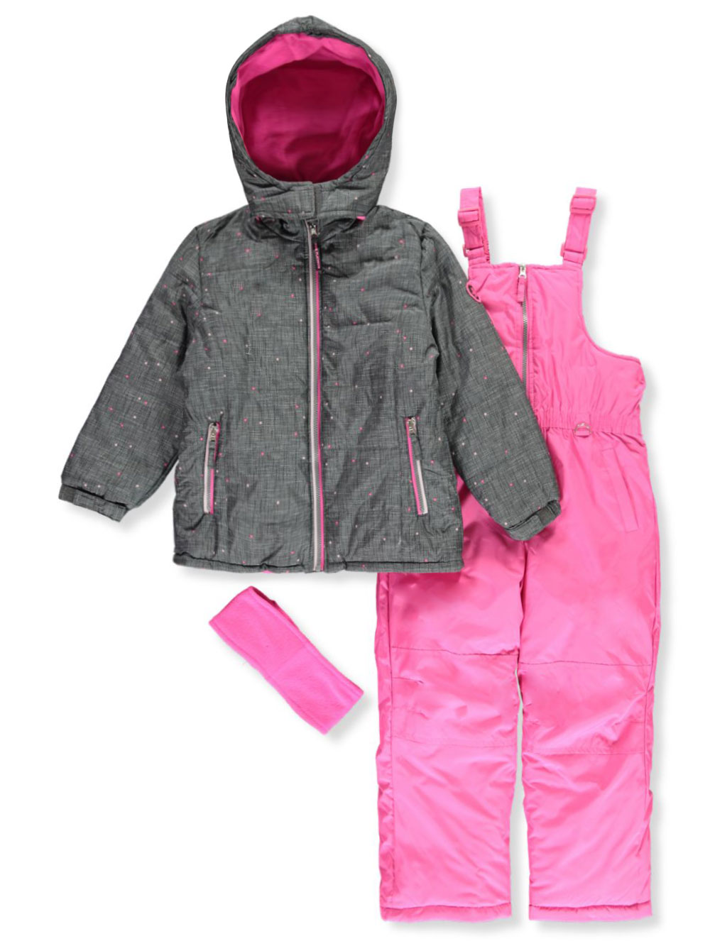 GIRLS’ DOTTED FOIL 2-PIECE SNOWSUIT