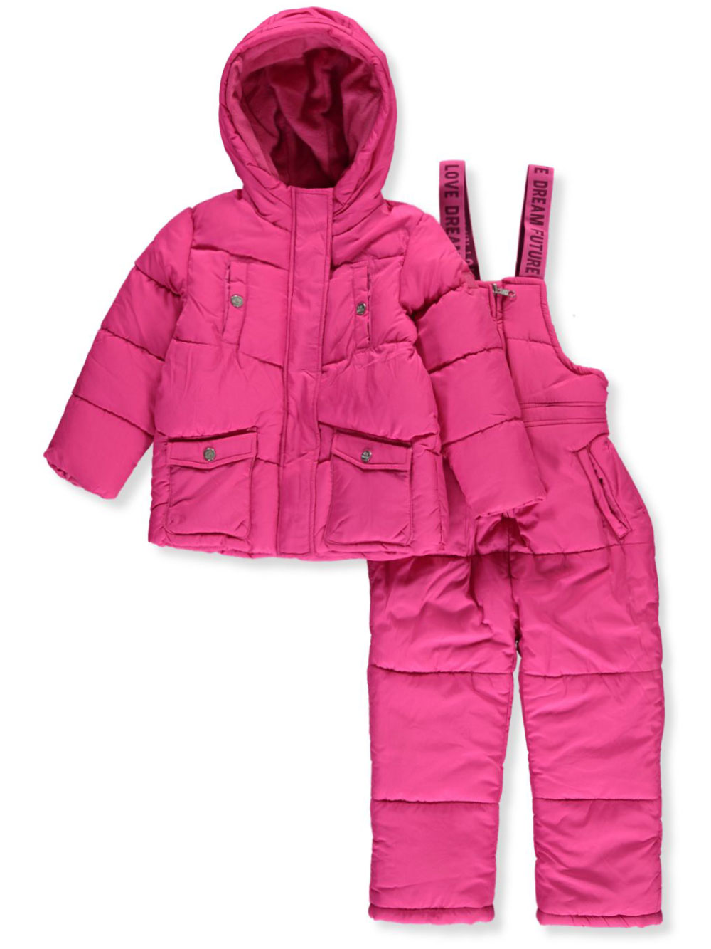 GIRLS’ FLEECE-LINED 2-PIECE SNOWSUIT
